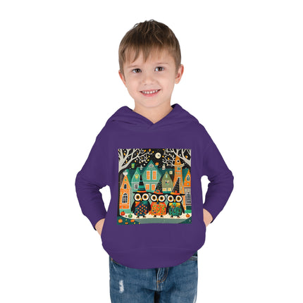 Night of the Trick-or-Treating Owlets Toddler Pullover Fleece Hoodie