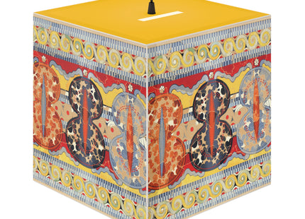 Reproduction of the Shield Frieze by Emile Gilliéron Light Cube Lamp