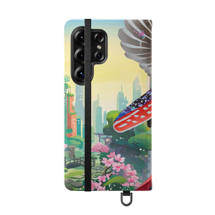 🦉⚔️ Cyberpunk Samurai Owl Flip Case – Neon Wisdom & Warrior Honor