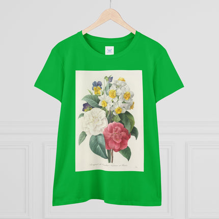 Choix des plus belles fleurs, Plate 015 by Pierre Joseph Redouté Women's Midweight Cotton Tee