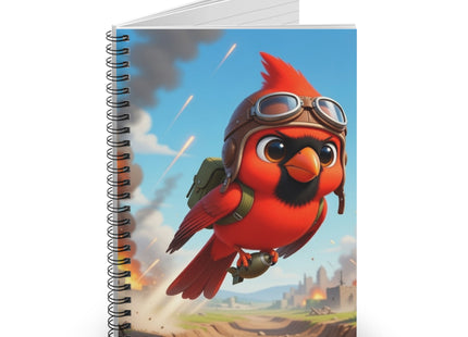 Cardinal Dive Bomber Spiral Notebook - Ruled Line