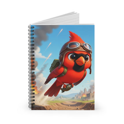 Cardinal Dive Bomber Spiral Notebook - Ruled Line