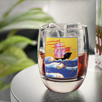 Golden Seas and Whimsical Dreams Whiskey Glass