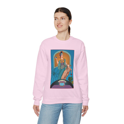 March & Aquamarine (Gem Series) by Sofia Chiostri Unisex Heavy Blend™ Crewneck Sweatshirt