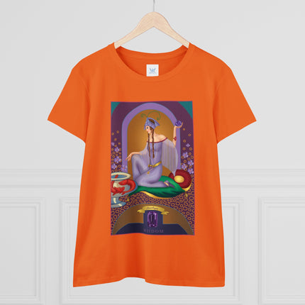 February & Amethyst (from the Gem Series) by Sofia Chiostri Women's Midweight Cotton Tee