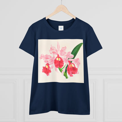 Cattleya gigas by Jean Jules Linden Women's Midweight Cotton Tee