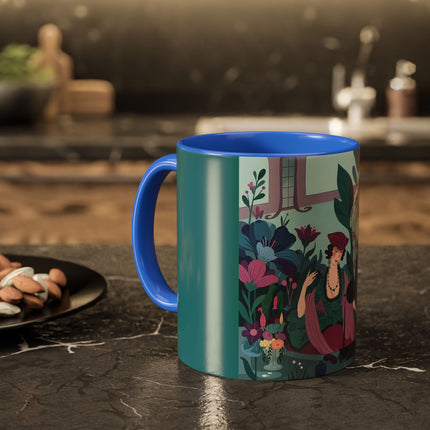 The Ladies Of The Secret Masquerade Colorful Mugs – Art Deco Floral Mystery