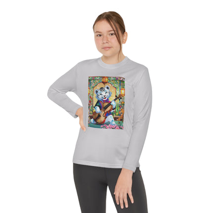 Melodies of the Snow Lion Cub Youth Long Sleeve Competitor Tee – Musical Magic & Enchanted Adventure
