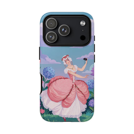 🎭🌸 The Lady Of The Secret Masquerade Phone Case – Art Deco Garden Fantasy