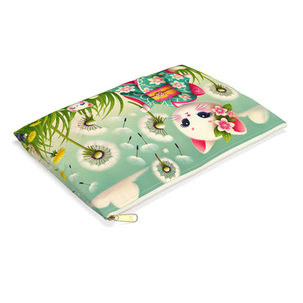 Geisha Kitten and the Dandelion Wish Accessory Pouch – Gentle Wish & Quiet Wonder