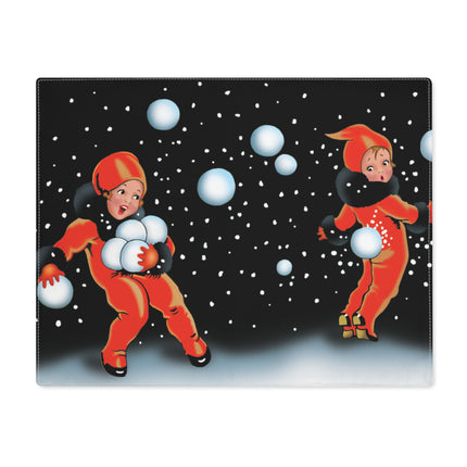 Festive Snowball Placemat, 1pc