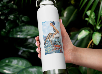 Playful Waves and Fashion Follies Copper Vacuum Insulated Bottle, 22oz