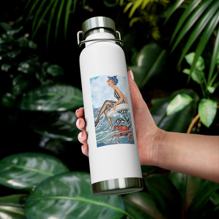 Playful Waves and Fashion Follies Copper Vacuum Insulated Bottle, 22oz