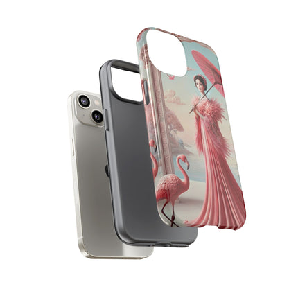 Petals, Porcelain, and Flamingos Phone Cases