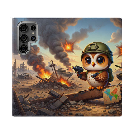 🦉🌟 The Owl on the Front Lines Flip Case – Courage & Quiet Strength