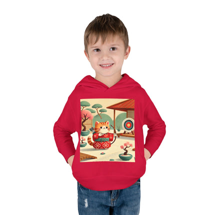 Archer Kitten in the Zen Garden Toddler Pullover Fleece Hoodie