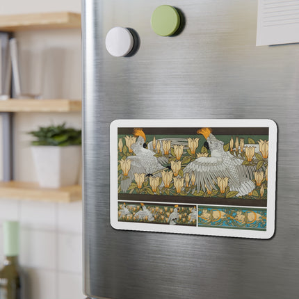Cockatoos and Magnolia by Maurice Pillard Verneuil Die-Cut Magnets (5 Sizes)