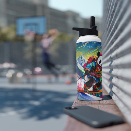 Cyberpunk Panda Stainless Steel Water Bottle