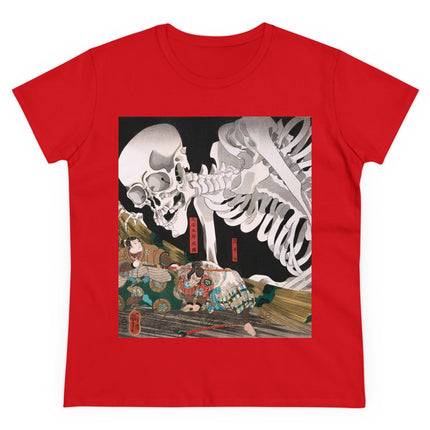 Mitsukuni Defying the Skeleton Spectre by Utagawa Kuniyoshi Women's Midweight Cotton Tee