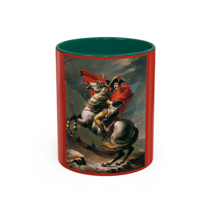 Napoleon Crossing the Alps by Jacques-Louis David Colorful Mugs (11oz, 15oz)