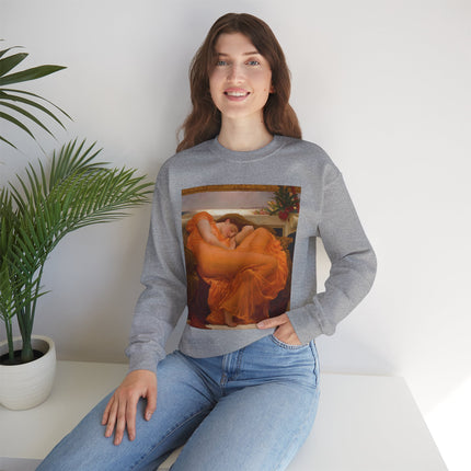 Flaming June by Frederic Leighton Heavy Blend™ Crewneck Sweatshirt