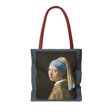 Girl with a Pearl Earring by Johannes Vermeer Tote Bag (AOP)