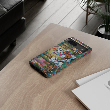 Melodies of the Snow Lion Cub Phone Cases