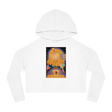 November & Topaz (from the Gem Series) by Sofia Chiostri Women’s Cropped Hooded Sweatshirt