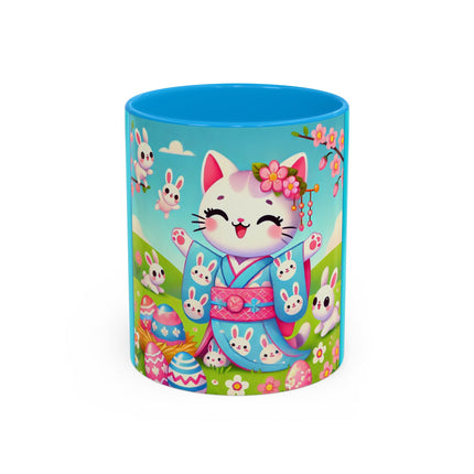 Springtime Kitten’s Easter Joy Colorful Mugs (11oz, 15oz)