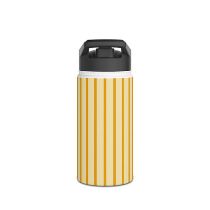 Playful Kitten in the Tea Room Stainless Steel Water Bottle, Standard Lid