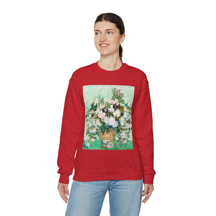 Roses by Vincent Van Gogh Heavy Blend™ Crewneck Sweatshirt