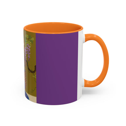Wisteria Elegance Colorful Mug (11oz, 15oz) – Floral Beauty, Kimono Art & Timeless Grace