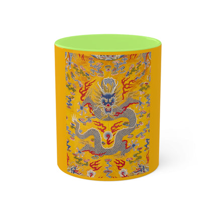 The Imperial 12-Symbol Robe, A Dragon's Regalia Colorful Mugs, 11oz