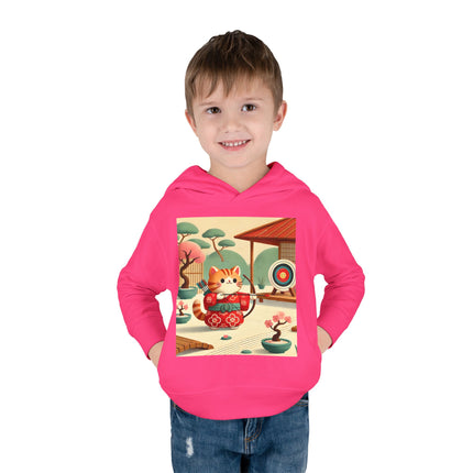 Archer Kitten in the Zen Garden Toddler Pullover Fleece Hoodie