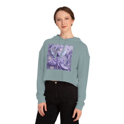 Lavender Fairy Women’s Cropped Hooded Sweatshirt