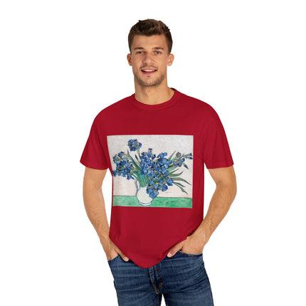 Irises by Vincent Van Gogh Unisex Garment-Dyed T-shirt