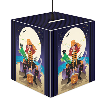 Moonlit Pirate Halloween Light Cube Lamp