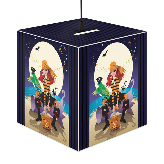 Moonlit Pirate Halloween Light Cube Lamp
