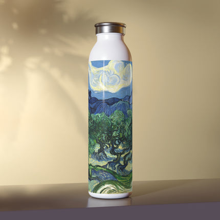 Olive Trees by Vincent Van Gogh Slim Water Bottle