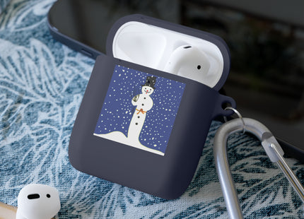Snowman in Falling Snow AirPods Cover