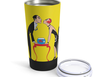 A Moment of Elegance: A Passionate Embrace Amidst Golden Splendor Tumbler 20oz
