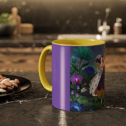 The Ladies Of The Moonlit Garden Colorful Mugs – Art Deco Floral Elegance