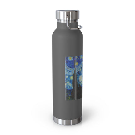 The Starry Night by Vincent Van Gogh Copper Vacuum Insulated Bottle, 22oz