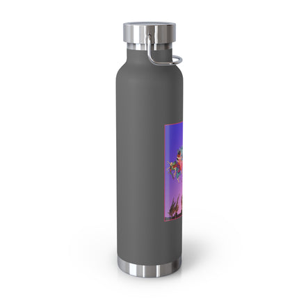 Fairies, Pixies, and Petals in Twilight's Embrace Copper Vacuum Insulated Bottle, 22 oz