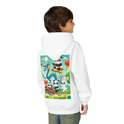 Rolling Along Together Youth Hooded Sweatshirt – Friendship, Fun & Playful Adventure