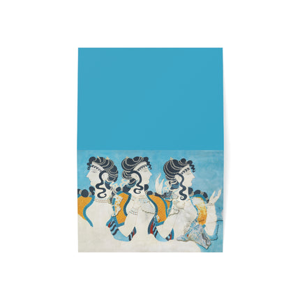 Reproduction of Ladies in Blue by Emile Gilliéron Greeting Cards (1, 10, 30, and 50pcs)