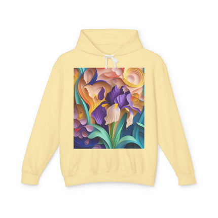 The Elegant Iris Flower Hoodie