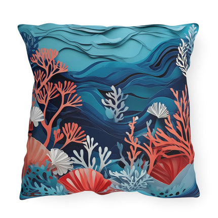 Enchanting Underwater Scene Outdoor Pillows