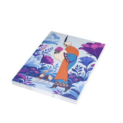🦌🌺 The Enchanted Garden Companion Postcards With Envelopes – Art Deco Floral Whimsy