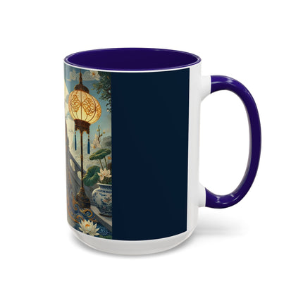 Moonlit Bridge Gentleman Colorful Mug – Imperial Serenity & Moonlit Harmony